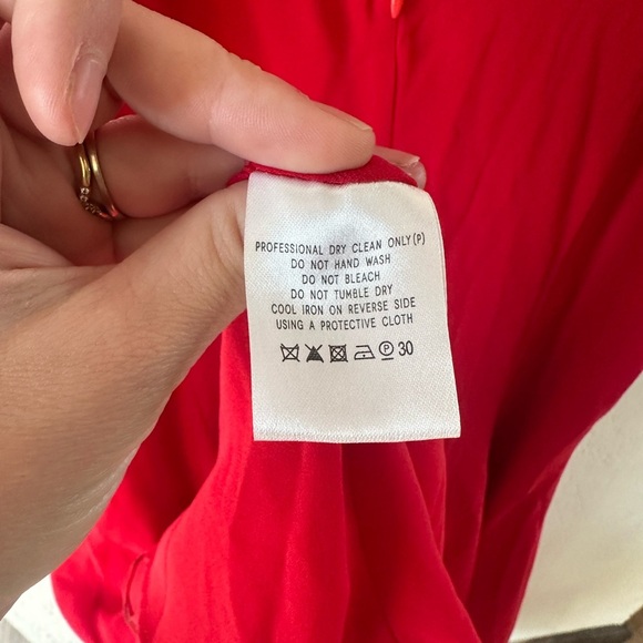 Fame and Partners Red Long Maxi Dress Gown Prom Evening Chiffon Mermaid Formal 4 - Picture 11 of 12